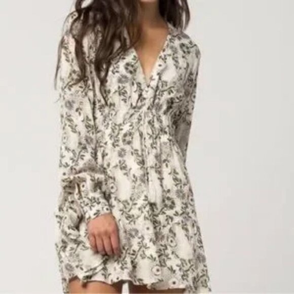 Free People Stealing Fire Floral Swing Peasant Dress - Picture 2 of 8